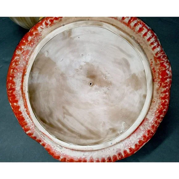 Vintage Mushroom Cookie Jar Orange Arnel's Hand Painted Ceramic Signed Canister - Picture 10 of 12